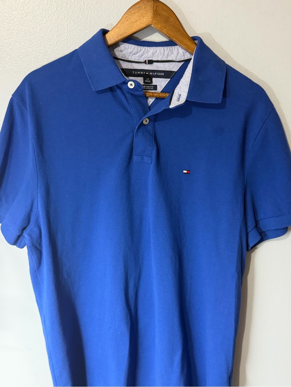 Tommy Hilfiger Royal Blue Men’s Polo with Flag Logo